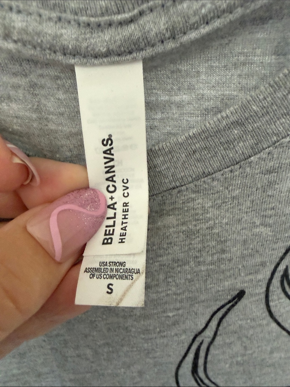 HOTWORX Bella Canvas Heather Gray Cropped Muscle Tank with Black Logo - Picture 2 of 4